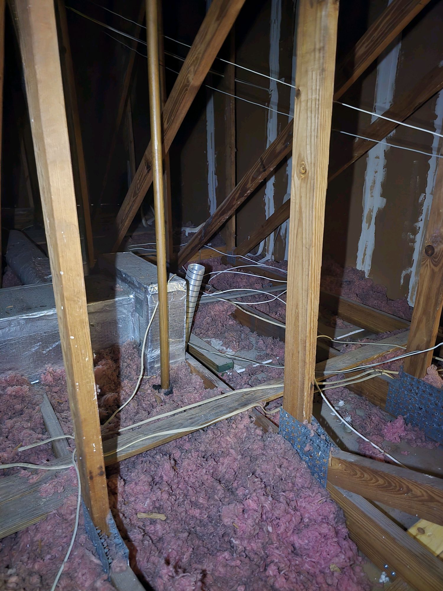 Dryer exhaust duct terminating inside an attic space instead of venting outdoors
